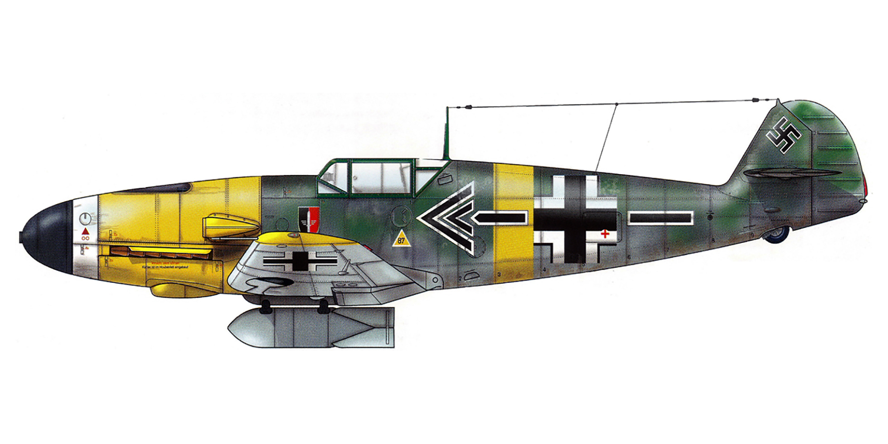 Messerschmitt BF 109：1935 Onwards 1935 Messerschmitt BF 109 Fighter | Iron Model W/ Mock Wing
