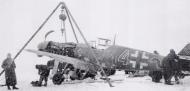 Asisbiz Messerschmitt Bf 109F2 8.JG52 Black 4 being salvaged Russia late 1941 01
