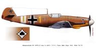 Asisbiz Messerschmitt Bf 109F4Trop 9.JG53 Yellow 1 bar Franz Gotz Libya 1942 0A