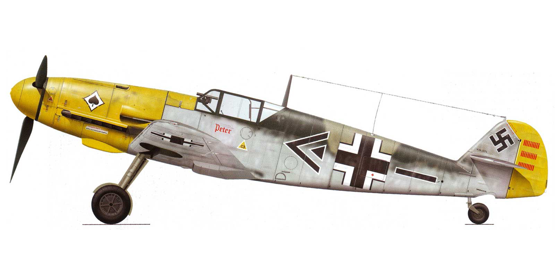 Messerschmitt Bf 109F2 Stab II.JG53 Heinz Bretnutz WNr 6674 France 1941 0A