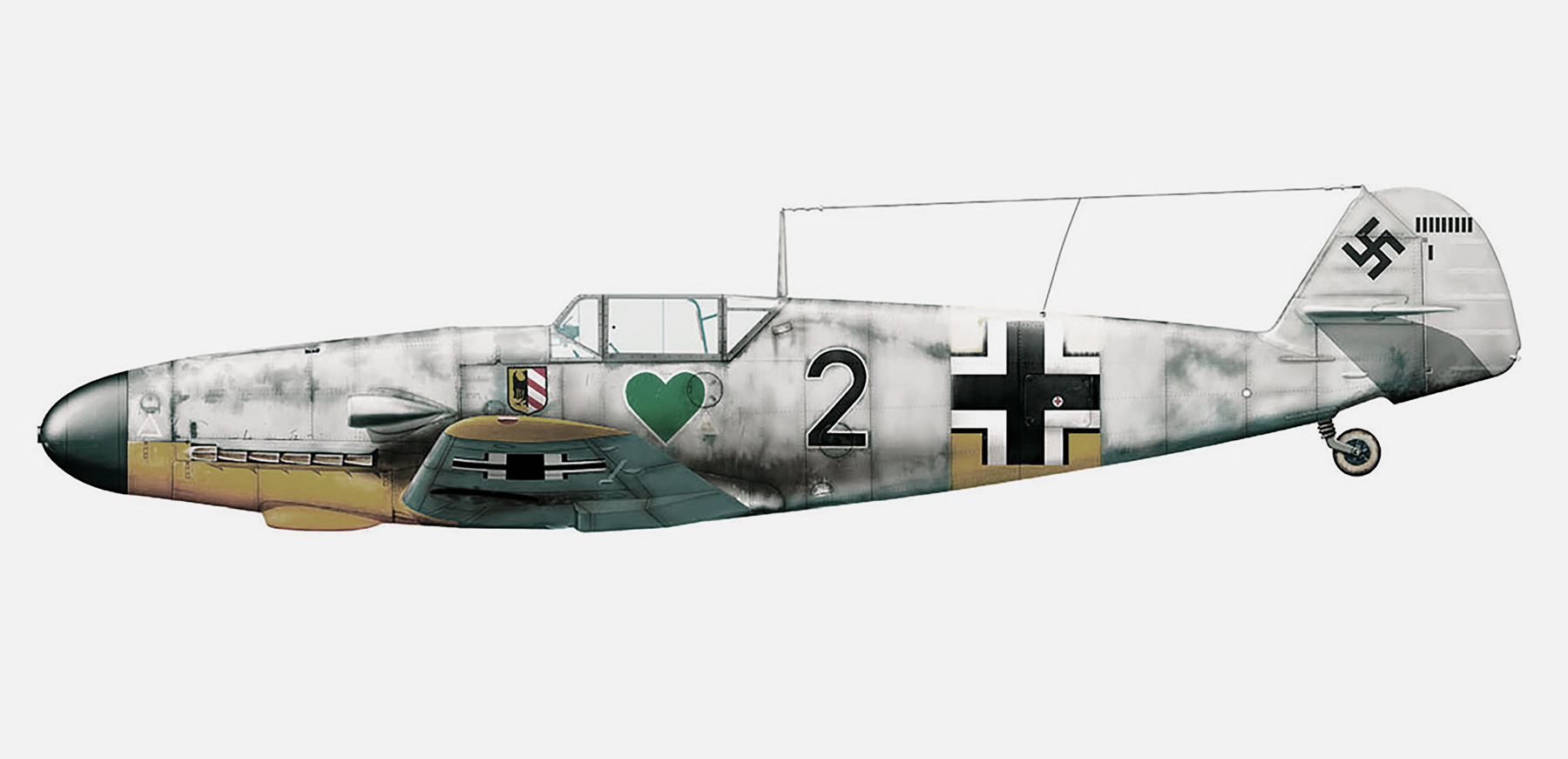 Messerschmitt Bf 109F2 2.JG54 Black 2 Chudovo Volkhov Front Russia 1941 0A