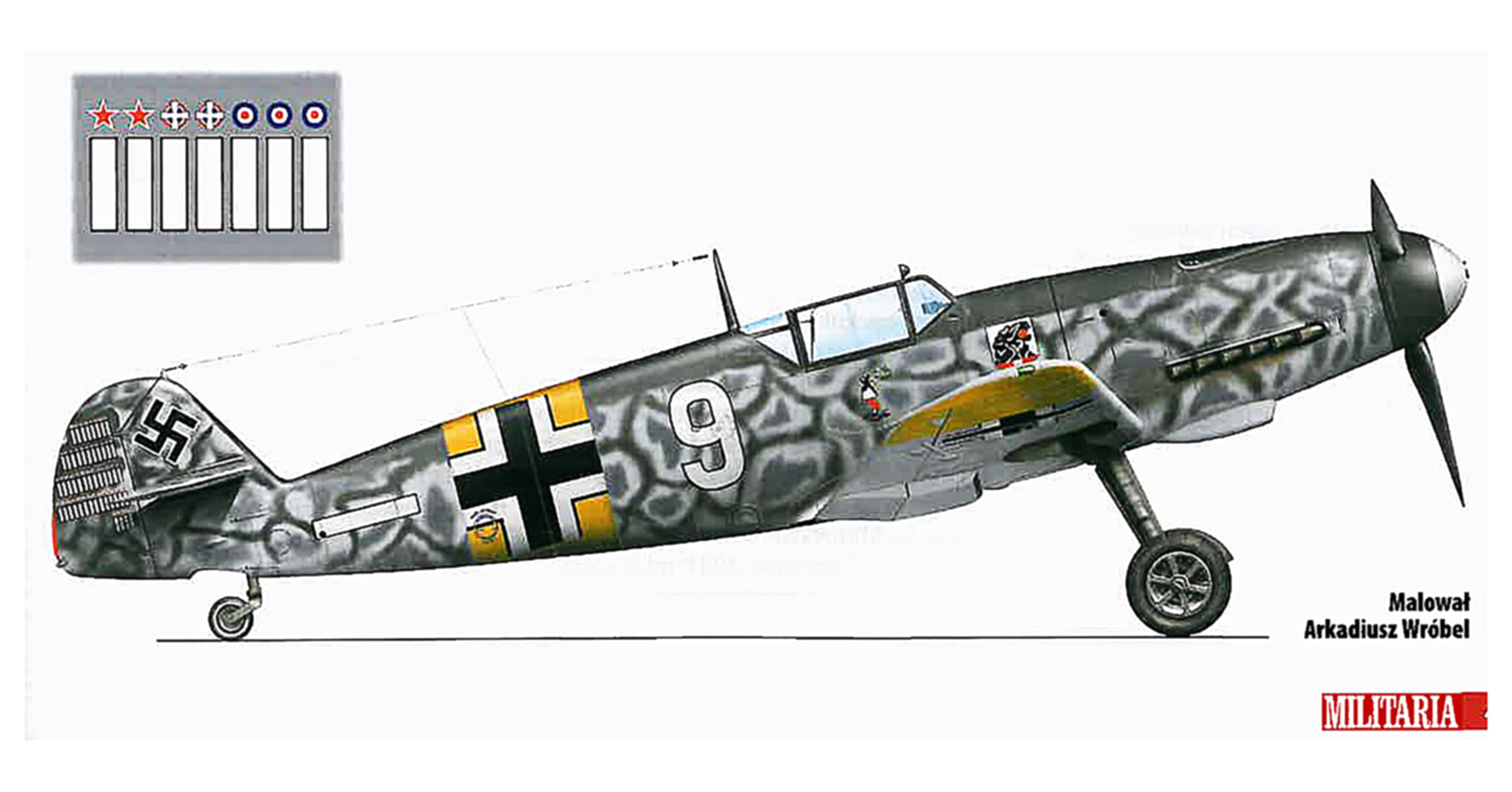 Messerschmitt Bf 109F2 4.JG54 White 9 Hans Fips Philipp Owsischtschi airfield Russia 10th Aug 1941 0C