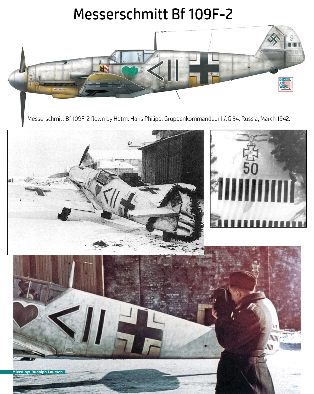 Messerschmitt Bf 109F2 Stab I.JG54 Hans Philipp Krasnogvardeisk 1942 by Vladimir Kamsky 0B
