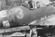 Asisbiz Messerschmitt Bf 109F2 2.JG54 Red 3 undergoing maintenence Russia 1941
