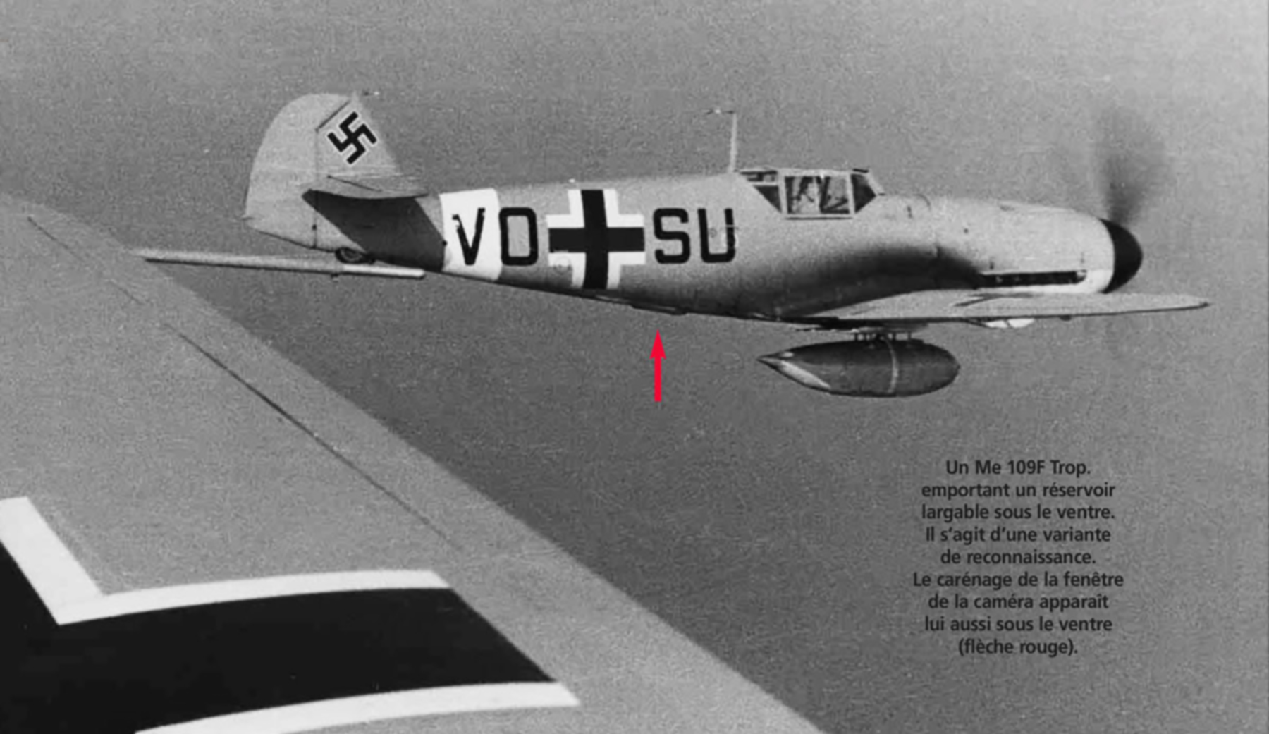 Messerschmitt Bf 109F4Trop Stkz VO+SU may well have ended up as a F6 01