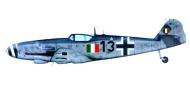 Asisbiz Messerschmitt Bf 109G10 Erla ANR 2Gr4Sqn Black 13 Giorio Italy 1945