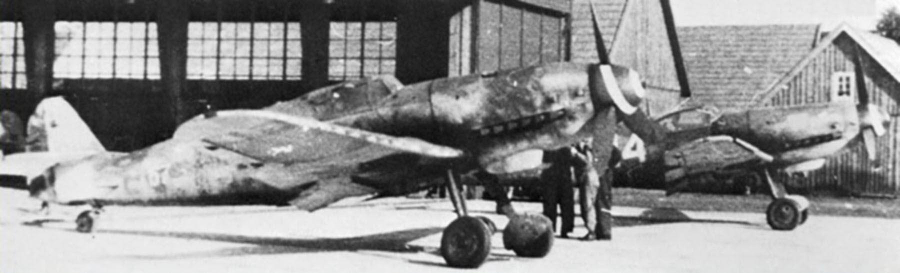 Messerschmitt Bf 109G10 Erla White 67 WNr 770293 or 770093 after escaping to Sweden 14th Apr 1945 01
