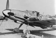 Asisbiz Messerschmitt Bf 109G6 unknown unit and pilot catch a nap while waiting for the go signal 01