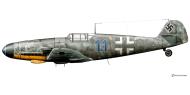 Asisbiz Messerschmitt Bf 109G2 4.EJGr West Blue 11 HILDE Heinz Schmidt Cazaux 1943 0A
