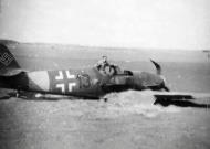 Asisbiz Messerschmitt Bf 109G10R3 JG11 Black 13 unknown pilot force landed 01