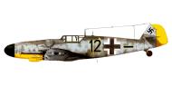 Asisbiz Messerschmitt Bf 109G6R6 5.JG2 Black 12 Heinz Hunig WNr 27083 DP+JC Poix France 2nd Oct 1943 0D