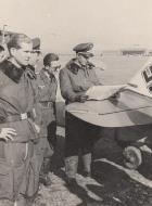 Asisbiz Aircrew Luftwaffe JG27 Major Ernst Dulberg and staff at Wiesbaden end Mar 1944 ebay 01