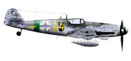 Asisbiz Messerschmitt Bf 109G10R3 Erla 6.JG27 Yellow 24 Antonius Woffen WNr 490655 Germany 1945 0A