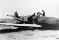 Asisbiz Messerschmitt Bf 109G6R6 1.JG27 White 1 force landed 02