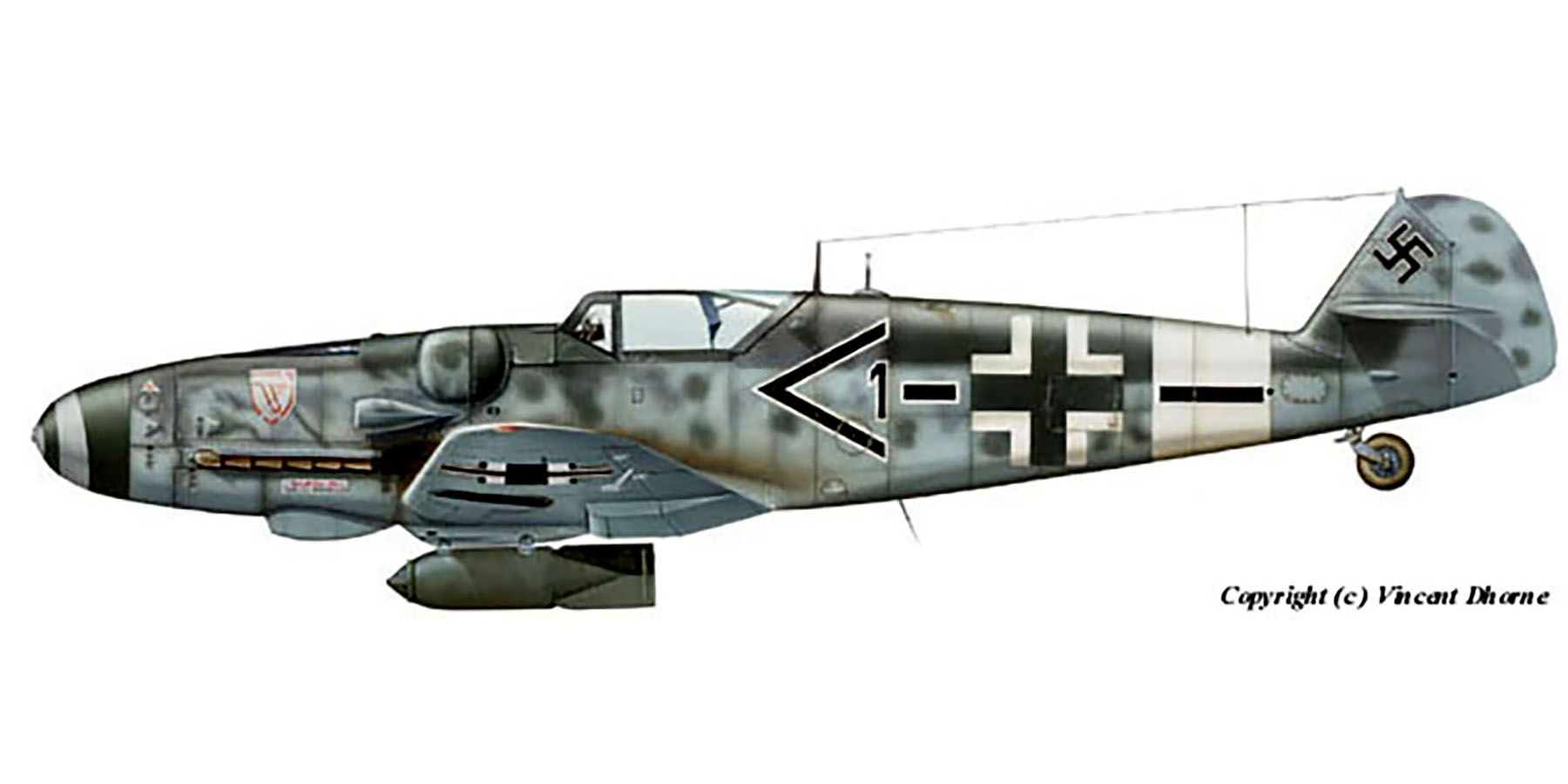 Asisbiz Messerschmitt Bf 109G6R1 Erla Stab II.JG3 Max Bruno