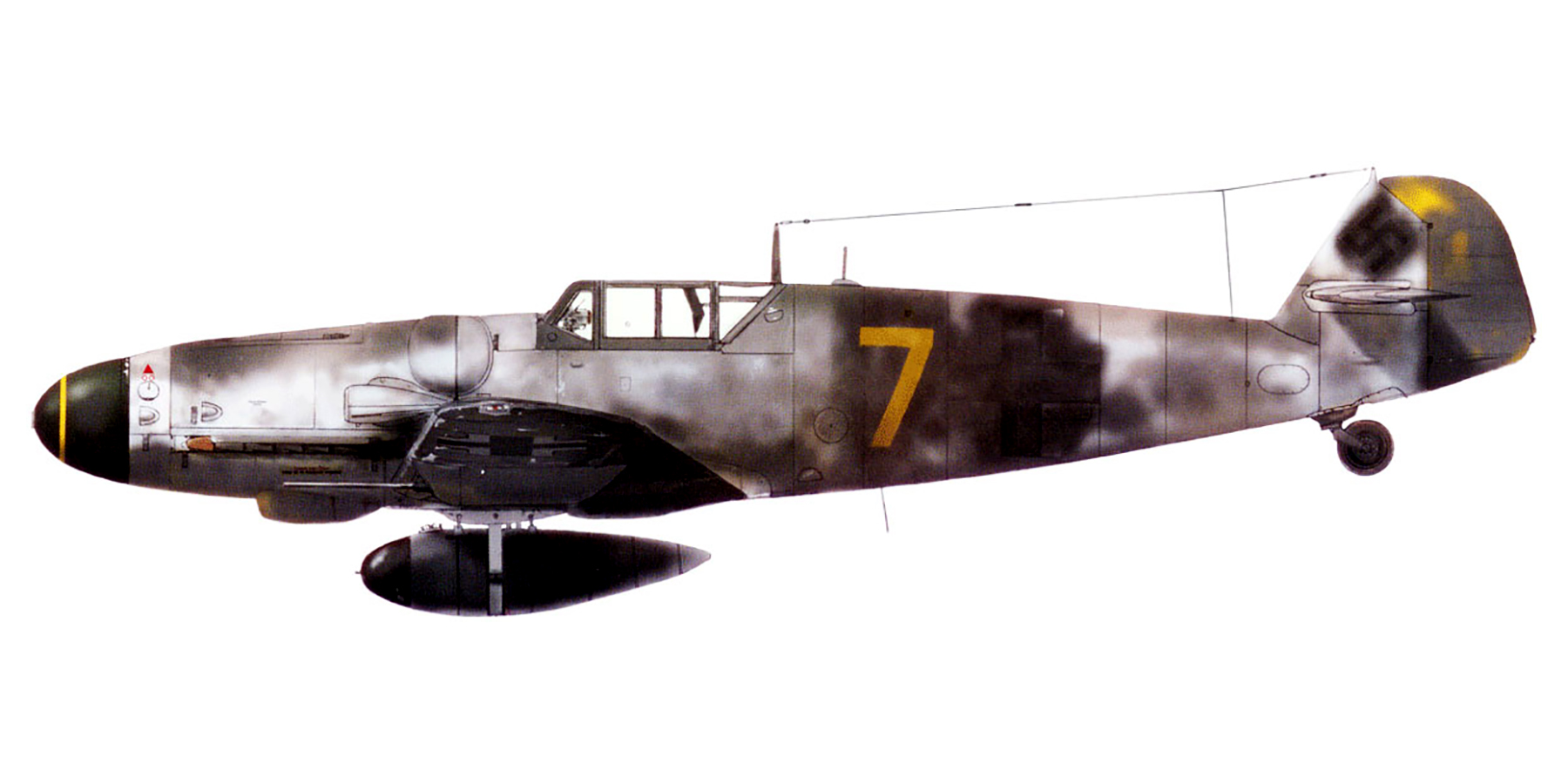 Asisbiz Messerschmitt Bf 109G14AS Erla 10.JG300 White 1