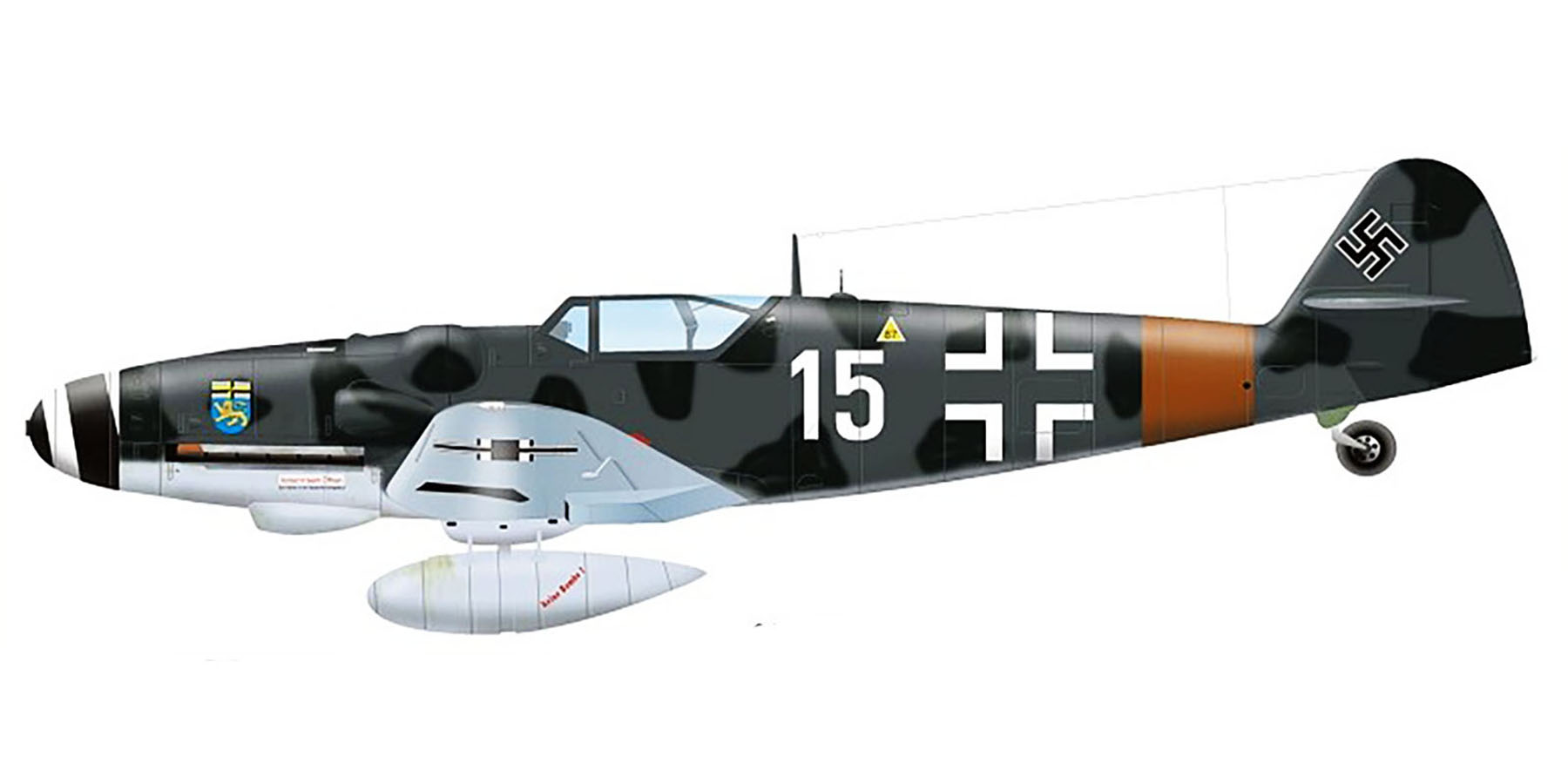 (未使用･未開封品)　Bf-109G-10 ./JG300 ドイツ 1944 gsx453j Asisbiz Messerschmitt Bf 109G6U2R3 1.JG300 White 15 Otto Leisner