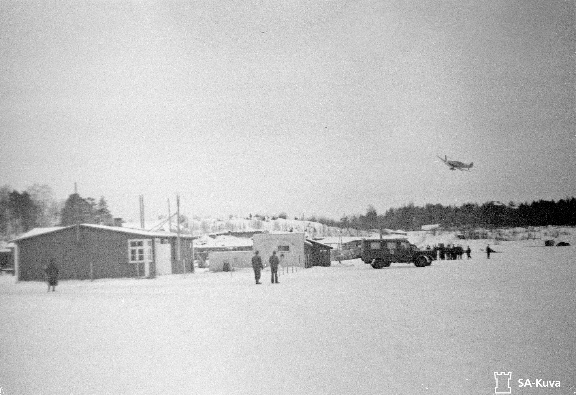 Messerschmitt Bf 109G6R3R6 2.JG302 low level pass Helsinki Finland 28th Feb 1944 01