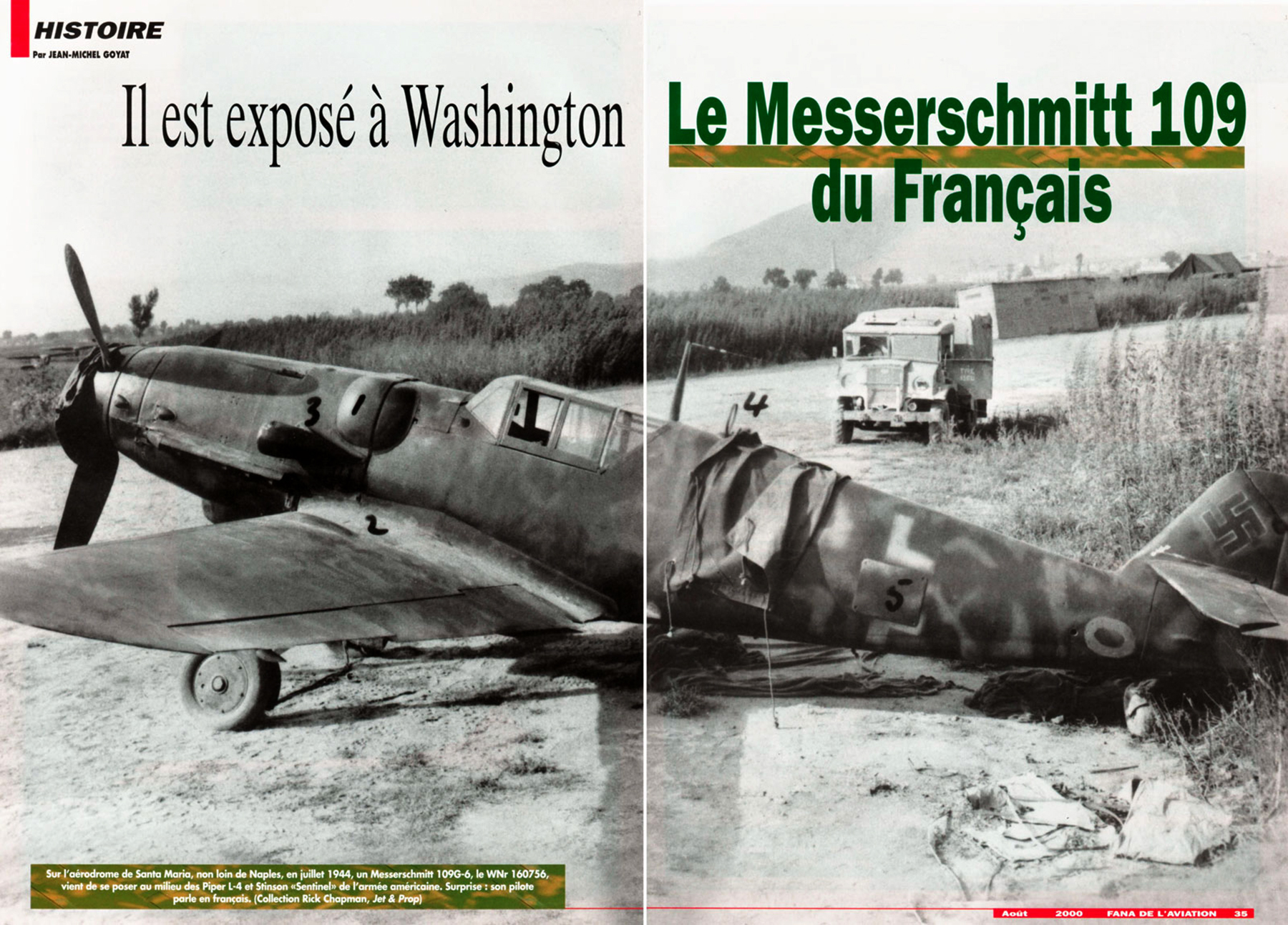Messerschmitt Bf 109G6 3.JG4 Yellow 4 Rene Darbois Stkz KT+LL WNr 160756 Italy 1944 02