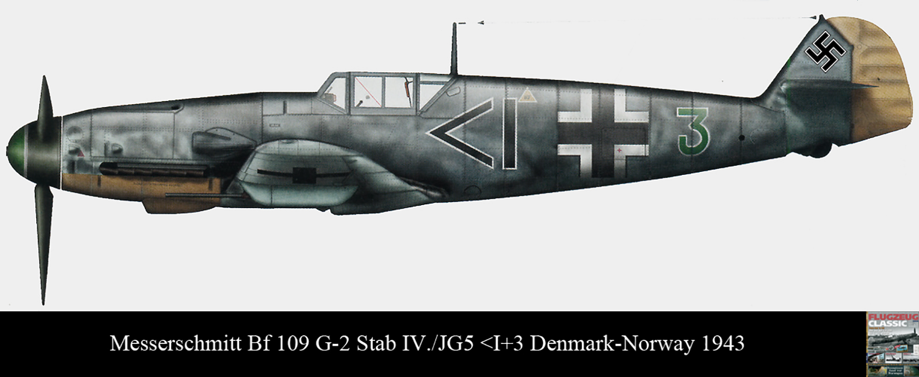 Messerschmitt Bf 109G2R6 Stab IV.JG5 Chevron bar 3 Denmark Norway 1943 0A