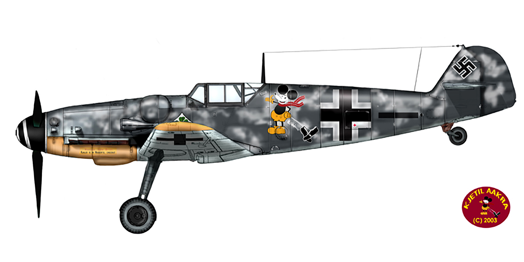 Messerschmitt Bf 109G6 Stab II.JG5 M+ Horst Carganico Finland 1943 0A