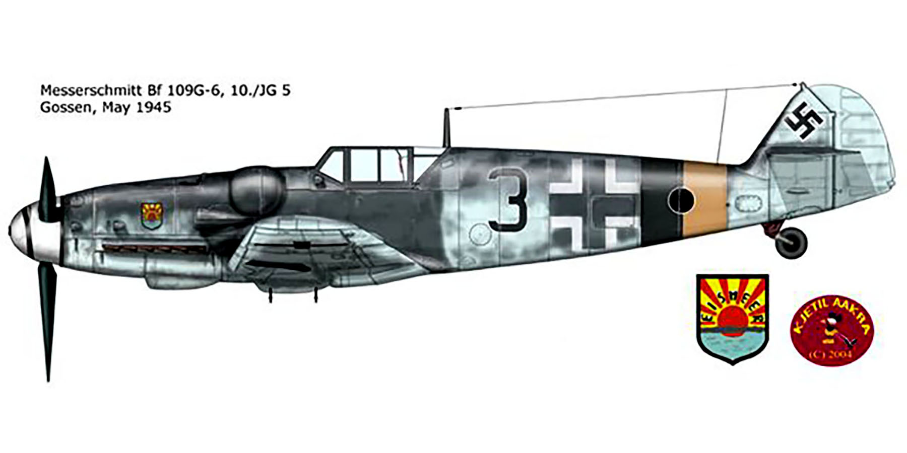 Messerschmitt Bf 109G6R3 10.JG5 Black 3 Gossen Norway May 1945 0A