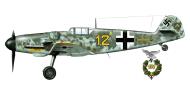 Asisbiz Messerschmitt Bf 109G2 6.JG5 Yellow 12 Heinrich Ehrler Stkz EN+EL WNr 14810 Finland Aug 1943 0A