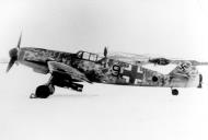 Asisbiz Messerschmitt Bf 109G2R1 8.JG5 Black 9 loaded with a 250KG bomb Finland 1943 01