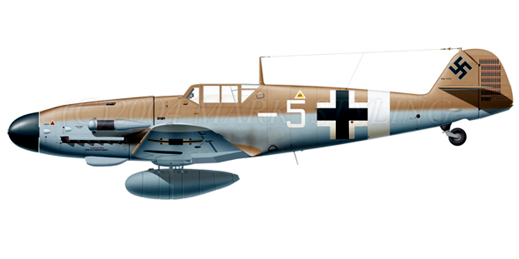 Asisbiz Messerschmitt Bf 109G2Trop 4.JG51 White 5 Anton