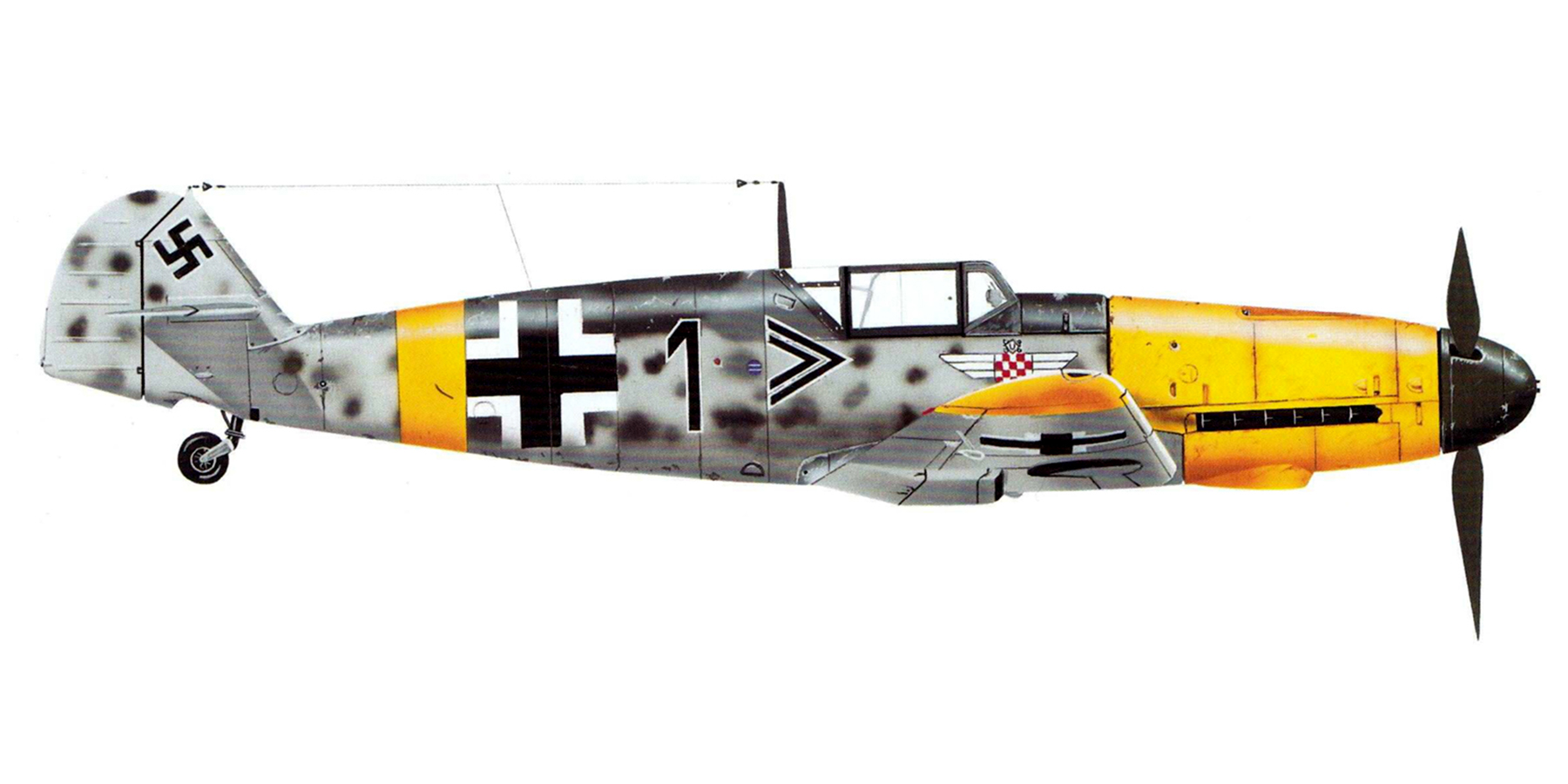 Messerschmitt Bf 109G2 15.JG52(Krot) Franjo Dzal WNr 13436 Zrakoplovna Aug 1942 0A