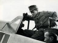 Asisbiz Aircrew Luftwaffe JG52 ace Walter Krupinski climbing out of his Bf 109G2 01