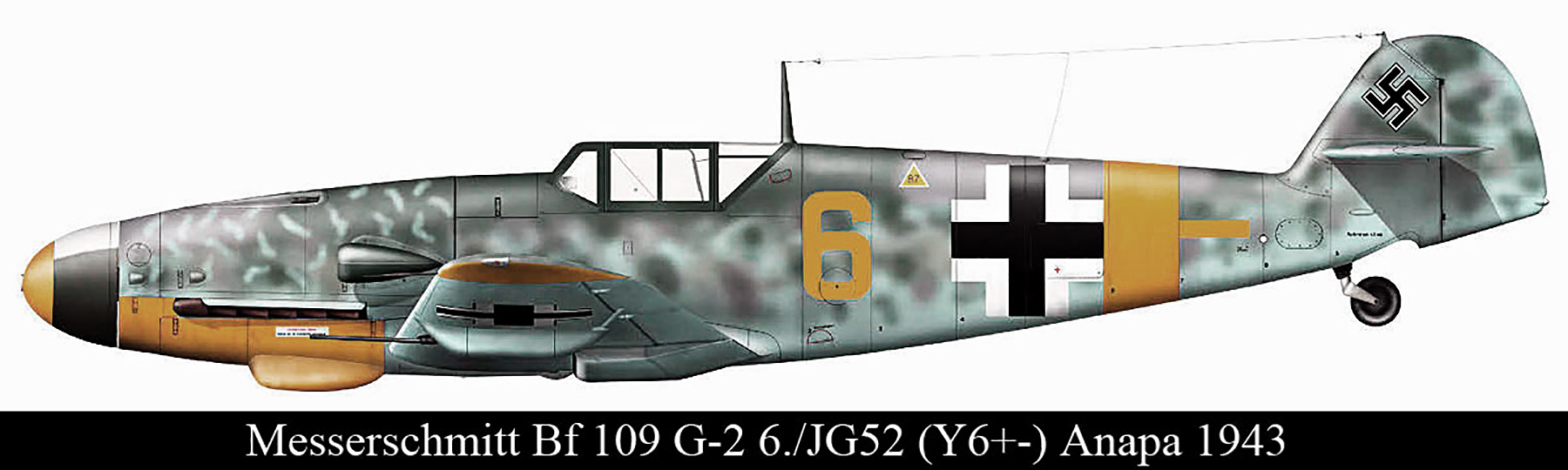 Messerschmitt Bf 109G2R6 6.JG52 Yellow 6 Stkz xx+Mx Anapa Crimea 1943 0B