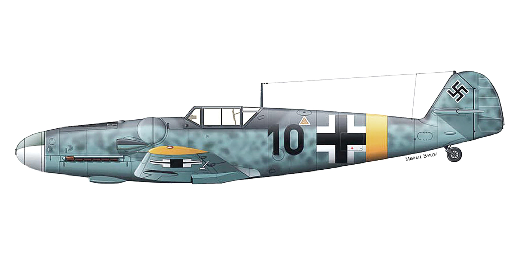 Messerschmitt Bf 109G6 2.JG52 Black 10 Russia 1943 0A