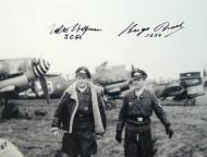 Asisbiz Aircrew Luftwaffe JG54 pilot Hugo Broch and JG52 pilot Walter Wolfrum signed photo ebay 01