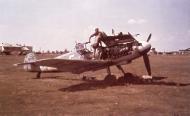 Asisbiz Messerschmitt Bf 109G6 1.JG52 White 5 under going engine repairs Kharkov Rogan Russia 1943 01