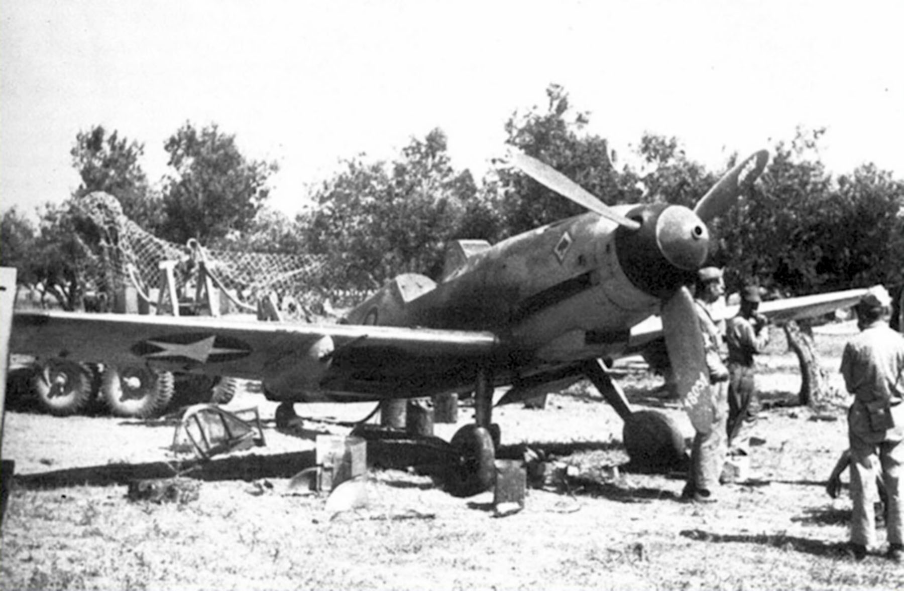 Messerschmitt Bf 109G2R6 JG53 unknown unit captured by US forces Sicily 1943 01