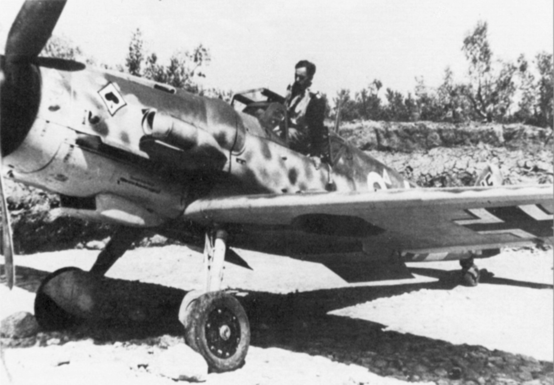Messerschmitt Bf 109G6Trop 1.JG53 White 6 Lt Schlegel Protville Tunisia April 1943 01