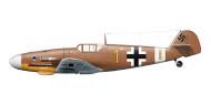 Asisbiz Messerschmitt Bf 109G2Trop 9.JG53 Yellow 1 Tunisia Feb 1943 0A