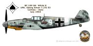 Asisbiz Messerschmitt Bf 109G6R3 7.JG53 White 9 Georg Amon WNr 18107 Sicily 1943 0A