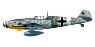 Asisbiz Messerschmitt Bf 109G6R3R6Trop 6.JG53 Yellow 1 Alfred Hammer Cancello Aug 1943 0A