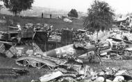 Asisbiz Messerschmitt Bf 109G10U4 Erla 1.JG53 White 9 salvaged remains Germany 1945 01
