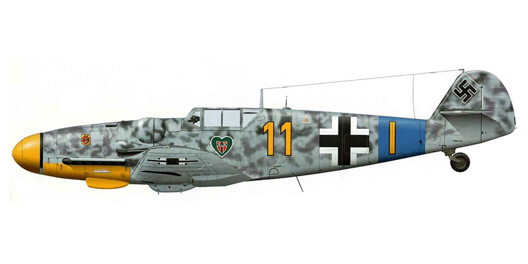 Messerschmitt Bf 109G6R3 9.JG54 Yellow 11 Gerhard Kroll WNr 27119 Germany 1944 0A