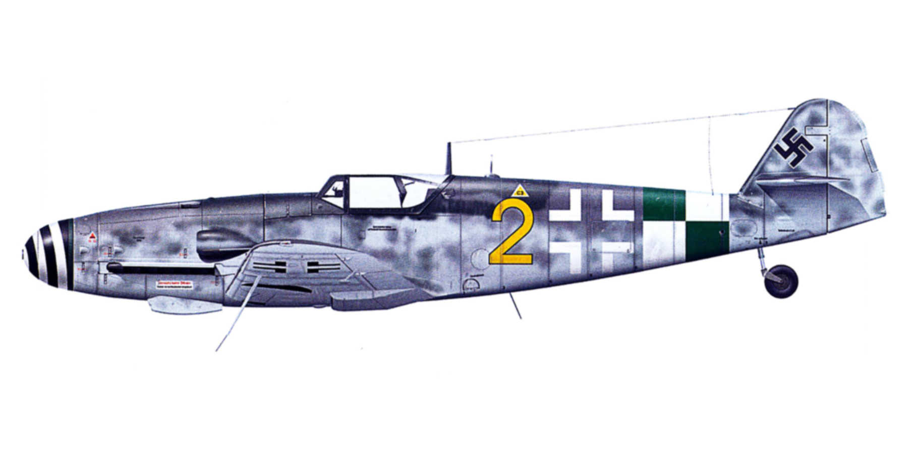 Messerschmitt Bf 109G10 Erla KG(J)27 Yellow 2 Kaufberen Germany May 1945 0A