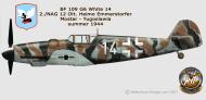 Asisbiz Messerschmitt Bf 109G8 2.NAG12 White 14 Heimo Emmerstorfer Mostar Yugoslavia 1944 0A