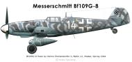 Asisbiz Messerschmitt Bf 109G8 2.NAG12 White 14 Heimo Emmerstorfer Mostar Yugoslavia 1944 0B