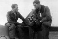 Asisbiz Aircrew Luftwaffe RVT pilot unknown unit along side his Bf 109G6R3 02