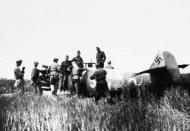 Asisbiz Messerschmitt Bf 109G6 RVT White 5 force landed unknown unit lies abandoned Hungary 1944 01