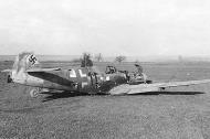 Asisbiz Messerschmitt Bf 109G8 Reichsverteidigung Black 11 WNr 201765 force landed unknown unit and pilot 01