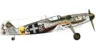 Asisbiz Messerschmitt Bf 109G14 Erla RHAF W0+58 WNr 782205 unknown unit and pilot Hungary 1944 0A