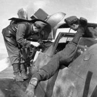 Asisbiz Messerschmitt Bf 109G6 RHAF unknown unit being re armed Hungary 1944 02